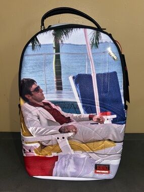 Brand New! Sprayground Limited Edition Scarface Miami Scene Backpack
